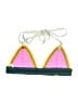 Rye Color Block Pink Green Swimsuit Top Size S - photo 2