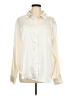 Things Between Color Block Ivory Long Sleeve Blouse Size L - photo 1