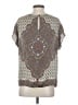 W by Worth 100% Polyester Gray Short Sleeve Blouse Size 2 - 4 - photo 2