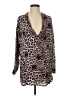 Mikoh Animal Print Brown Long Sleeve Blouse Size Sm (1) - photo 1