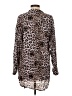 Mikoh Animal Print Brown Long Sleeve Blouse Size Sm (1) - photo 2