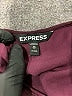 Express 100% Polyester Burgundy Long Sleeve Blouse Size XS - photo 3