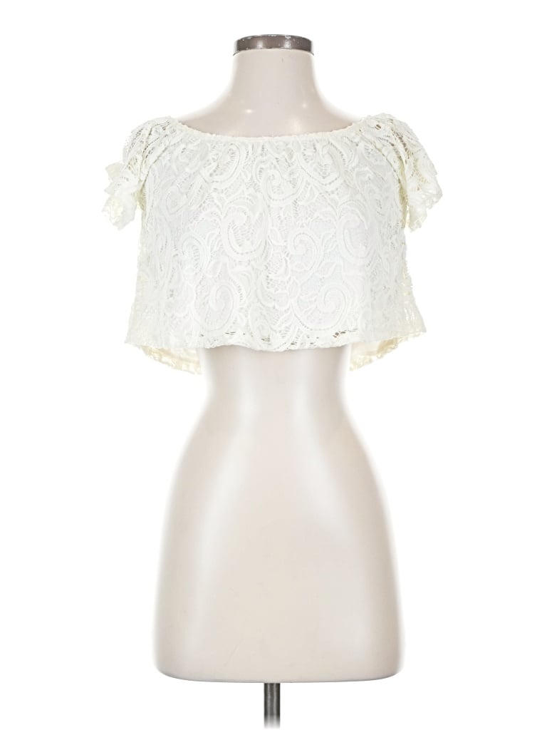 Pre-owned Papaya Sleeveless Blouse In White