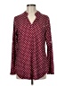 Halife Polka Dots Burgundy Long Sleeve Polo Size M - photo 1