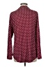 Halife Polka Dots Burgundy Long Sleeve Polo Size M - photo 2