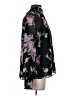 A.L.C. 100% Silk Floral Black Long Sleeve Silk Top Size 00 - photo 4