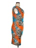 Jonathan Martin Graphic Orange Cocktail Dress Size M - photo 4