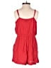 Express 100% Rayon Solid Red Romper Size XS - photo 2