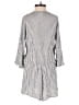 Elan 100% Rayon Stripes Gray Romper Size XS - photo 2