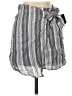 Abbeline 100% Rayon Stripes Gray Casual Skirt Size S - photo 1