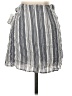 Abbeline 100% Rayon Stripes Gray Casual Skirt Size S - photo 2