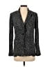 Diane von Furstenberg 100% Viscose Black Silver Blazer Size 2 - photo 1