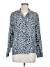 Ecowish Animal Print Blue Long Sleeve Blouse Size M - photo 1