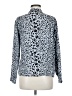 Ecowish Animal Print Blue Long Sleeve Blouse Size M - photo 2