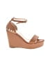 Blue Velvet Tan Brown Wedges Size EU 38 - photo 1
