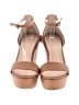 Blue Velvet Tan Brown Wedges Size EU 38 - photo 2