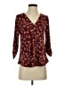Beacon Burgundy 3/4 Sleeve Blouse Size S - photo 1