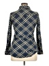 BAILEY'S BLOSSOMS Argyle Blue Long Sleeve Blouse Size M - photo 2