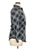 BAILEY'S BLOSSOMS Argyle Blue Long Sleeve Blouse Size M - photo 4