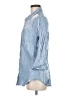Fashion Bug Blue 3/4 Sleeve Button-Down Shirt Size M (estimated) - photo 5