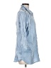 Fashion Bug Blue 3/4 Sleeve Button-Down Shirt Size M (estimated) - photo 4