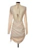 PrettyLittleThing 100% Polyester Tan Cocktail Dress Size 2 - photo 2