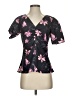 Club Monaco 100% Polyester Black Short Sleeve Blouse Size S - photo 1