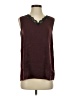 Colleen Lopez 100% Polyester Burgundy Sleeveless Top Size XS - photo 1