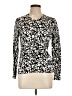 Karen Scott Sport Animal Print Black Pullover Sweater Size L (petite) - photo 1