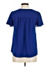 Mi ami 100% Polyester Blue Short Sleeve Blouse Size M - photo 2