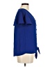 Mi ami 100% Polyester Blue Short Sleeve Blouse Size M - photo 4
