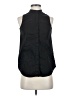 MICHAEL Michael Kors 100% Cotton Black Sleeveless Button-Down Shirt Size XXS - photo 1