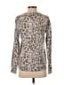 Aqua Animal Print Brown Silver Long Sleeve T-Shirt Size XS - photo 2