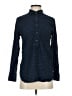 J.Crew Houndstooth Blue Long Sleeve Button-Down Shirt Size 0 - photo 1