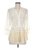 Harlyn 100% Polyester Ivory 3/4 Sleeve Blouse Size M - photo 1