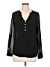 ANGL Black Long Sleeve Blouse Size L - photo 1