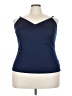 Zac & Rachel 100% Polyester Blue Sleeveless Top Size 3X - photo 1