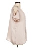 Love Stitch 100% Polyester Tan Short Sleeve Blouse Size M - photo 4