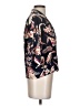 Joie 100% Viscose Floral Black Blue Short Sleeve Blouse Size XXS - photo 4