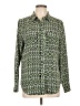 Alfani 100% Polyester Print Green Long Sleeve Blouse Size L - photo 1