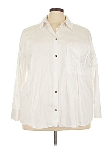 River Island 3/4 Sleeve Button-Down Shirt (view 1)