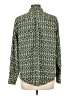 Alfani 100% Polyester Print Green Long Sleeve Blouse Size L - photo 2