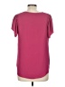 Ann Taylor 100% Polyester Pink Burgundy Short Sleeve Blouse Size M - photo 2
