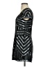 Parker 100% Polyester Silver Black Cocktail Dress Size XS - photo 5
