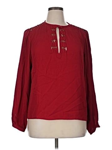 Diane von Furstenberg Long Sleeve Silk Top (view 1)