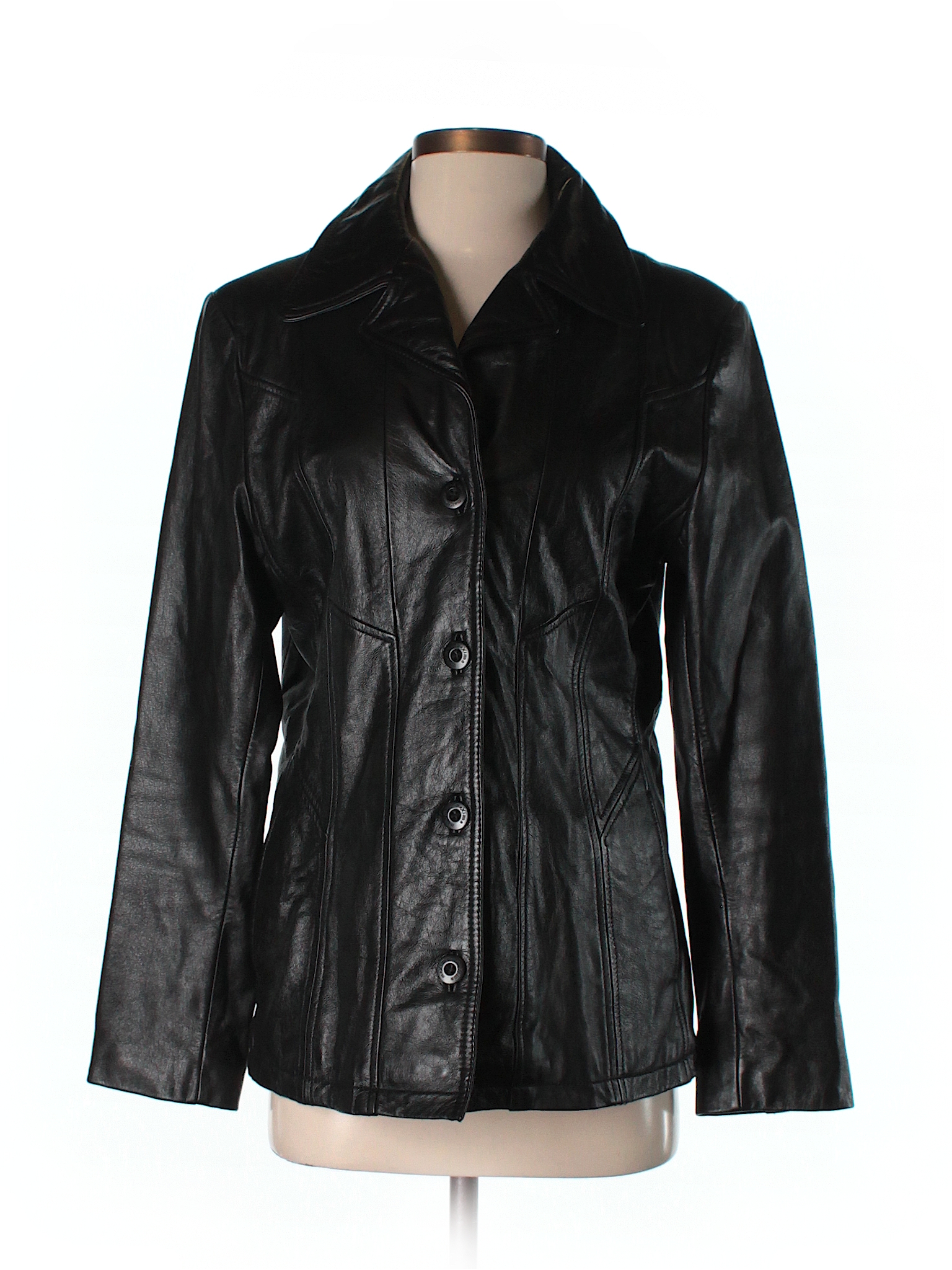 Wilsons Leather Maxima 100% Leather Solid Black Leather Jacket Size M - 84%  off | thredUP