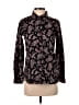 Garnet Hill Paisley Black Long Sleeve Blouse Size 00 - photo 1