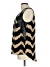 Adiva Chevron-herringbone Gold Sleeveless Blouse Size L - photo 5