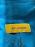 St. John 100% Leather Metallic Blue Leather Jacket Size 13 - photo 6