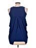 Wrapper 100% Polyester Blue Sleeveless Blouse Size 10 - photo 2